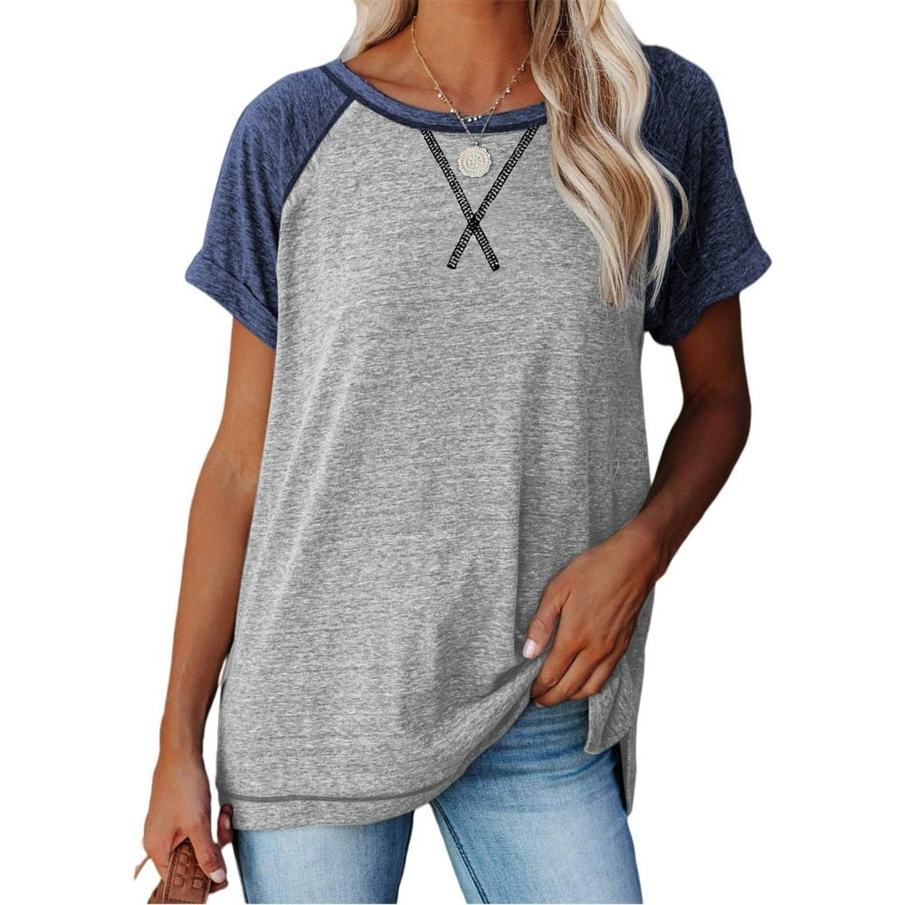 Shibever Women's Color Block T-Shirt: $7.99 Shibever Women's Color Block T-Shirt: $7.99
