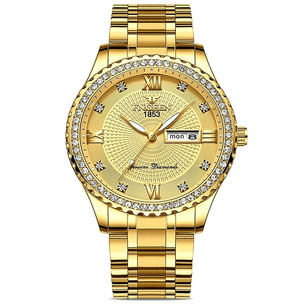 EEEkit Men's Gold-Tone Stainless Steel Quartz Watch: $13.99