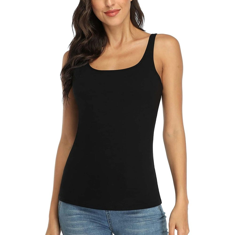 Women's Cotton Tank Top with Shelf Bra: $11.99 Women's Cotton Tank Top with Shelf Bra: $11.99