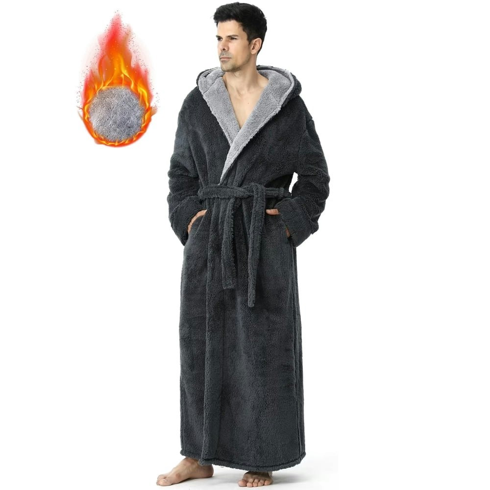 Amitofo Men's Hooded Plush Fleece Bathrobe: $36.98 Amitofo Men's Hooded Plush Fleece Bathrobe: $36.98