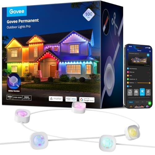 Govee Permanent Outdoor Lights Pro 100-Foot 60-LED Set: $349.99 Govee Permanent Outdoor Lights Pro 100-Foot 60-LED Set: $349.99