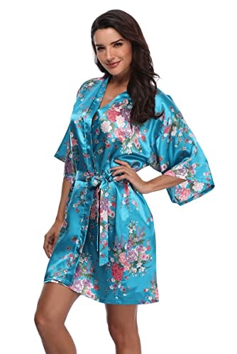 Women's Floral Satin Bridesmaid Robe: $8.49 Women's Floral Satin Bridesmaid Robe: $8.49