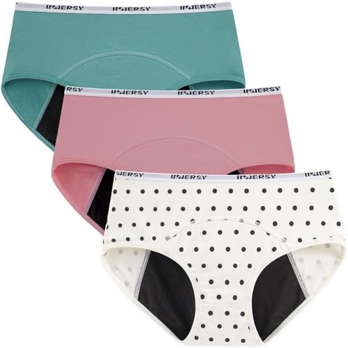 Innersy Girls' Cotton Leak-Proof Period Underwear 3-Pack: $17.99 Innersy Girls' Cotton Leak-Proof Period Underwear 3-Pack: $17.99