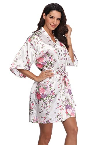 Women's Floral Satin Bridesmaid Robe: $8.49 Women's Floral Satin Bridesmaid Robe: $8.49