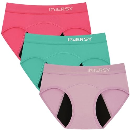 Innersy Girls' Cotton Leak-Proof Period Underwear 3-Pack: $17.99 Innersy Girls' Cotton Leak-Proof Period Underwear 3-Pack: $17.99