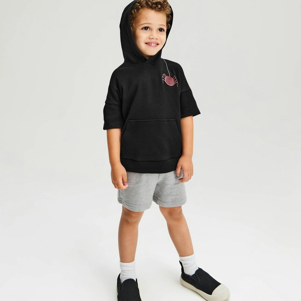 Cat & Jack Toddler Boys' Spider Halloween Short Sleeve Hoodie 4T: $16