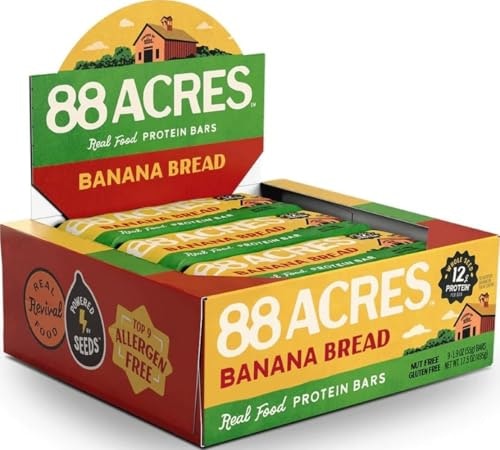 88 Acres Banana Bread High Protein Bar 9-Pack: $21.48