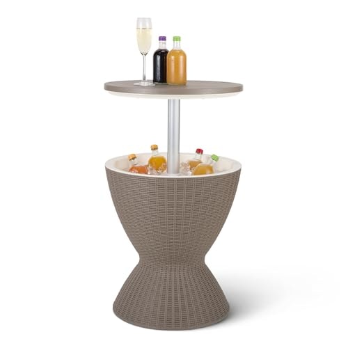 Amazon Basics 8-Gallon Wicker-Style Patio Cooler Table: $76.96 Amazon Basics 8-Gallon Wicker-Style Patio Cooler Table: $76.96