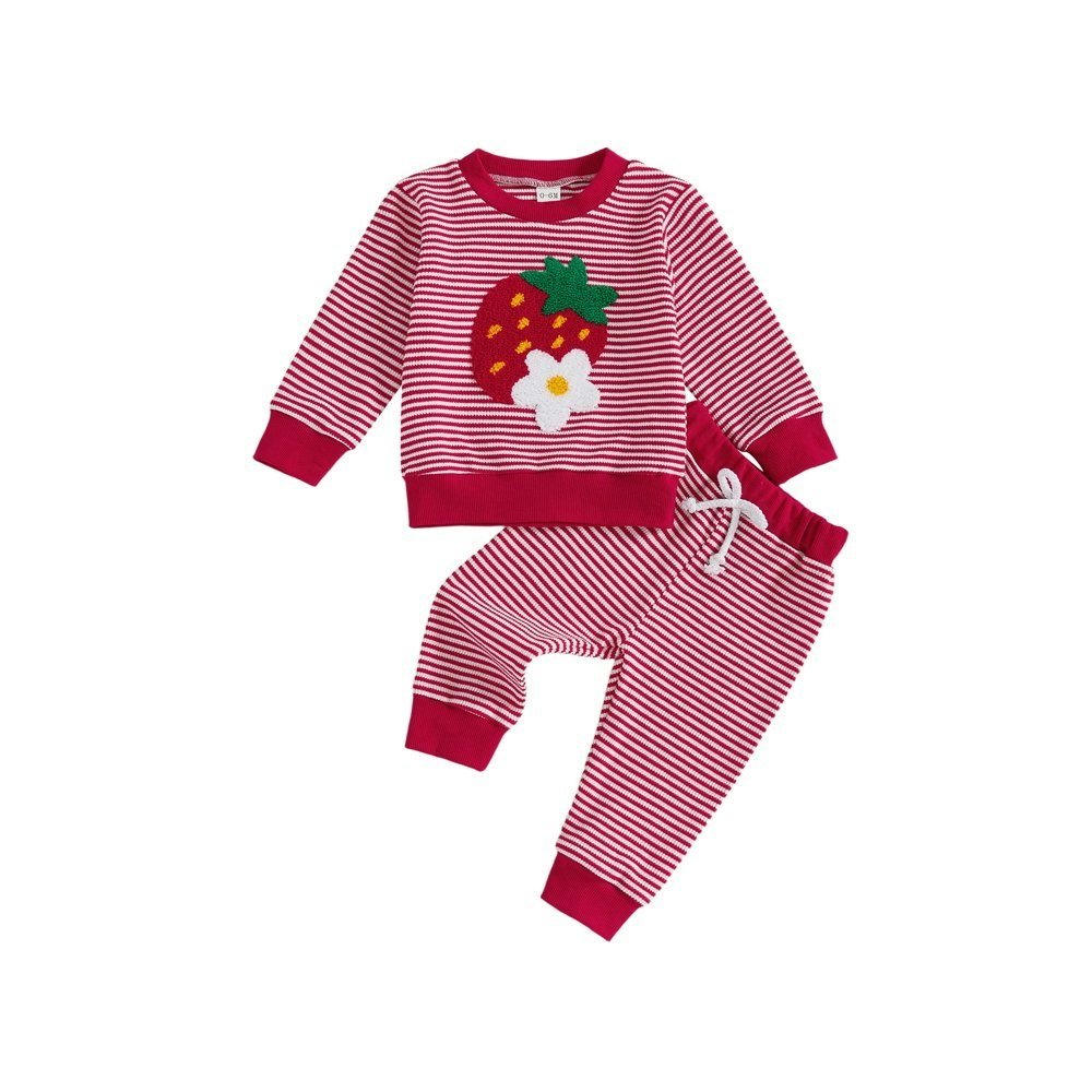 Loicainy Toddler Girls Strawberry Long Sleeve Top and Pants Set: $14.33 Loicainy Toddler Girls Strawberry Long Sleeve Top and Pants Set: $14.33
