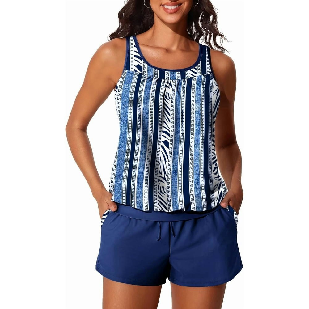 Summer Mae Women's Tummy Control Tankini 2-Piece Swimsuit: $24.99 Summer Mae Women's Tummy Control Tankini 2-Piece Swimsuit: $24.99