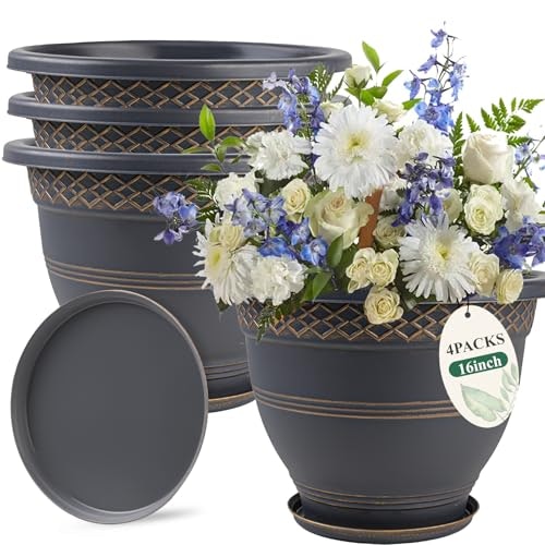 Usocik 16-Inch Outdoor Planters 4-Pack: $54.39 Usocik 16-Inch Outdoor Planters 4-Pack: $54.39