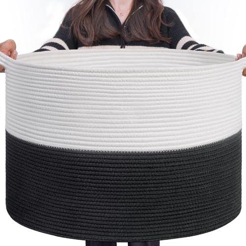 Indressme 90L Woven Rope Blanket Basket: $22.60 Indressme 90L Woven Rope Blanket Basket: $22.60