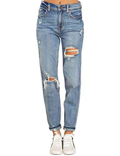 Luvamia Women's High Waist Ripped Boyfriend Jeans: $28.10 Luvamia Women's High Waist Ripped Boyfriend Jeans: $28.10