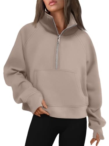 Automet Women's Half-Zip Fleece Pullover Sweatshirt: $25.49