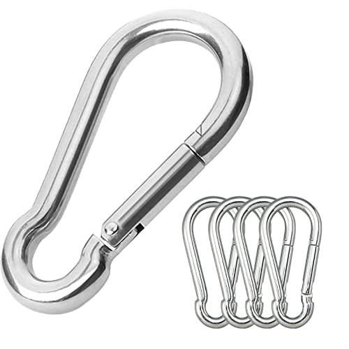 3.15-inch Stainless Steel Carabiner Clip 5-Pack: $6.79