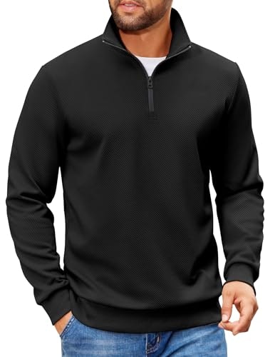 Coofandy Men's Stand Collar Long Sleeve Sweatshirt: $21.84