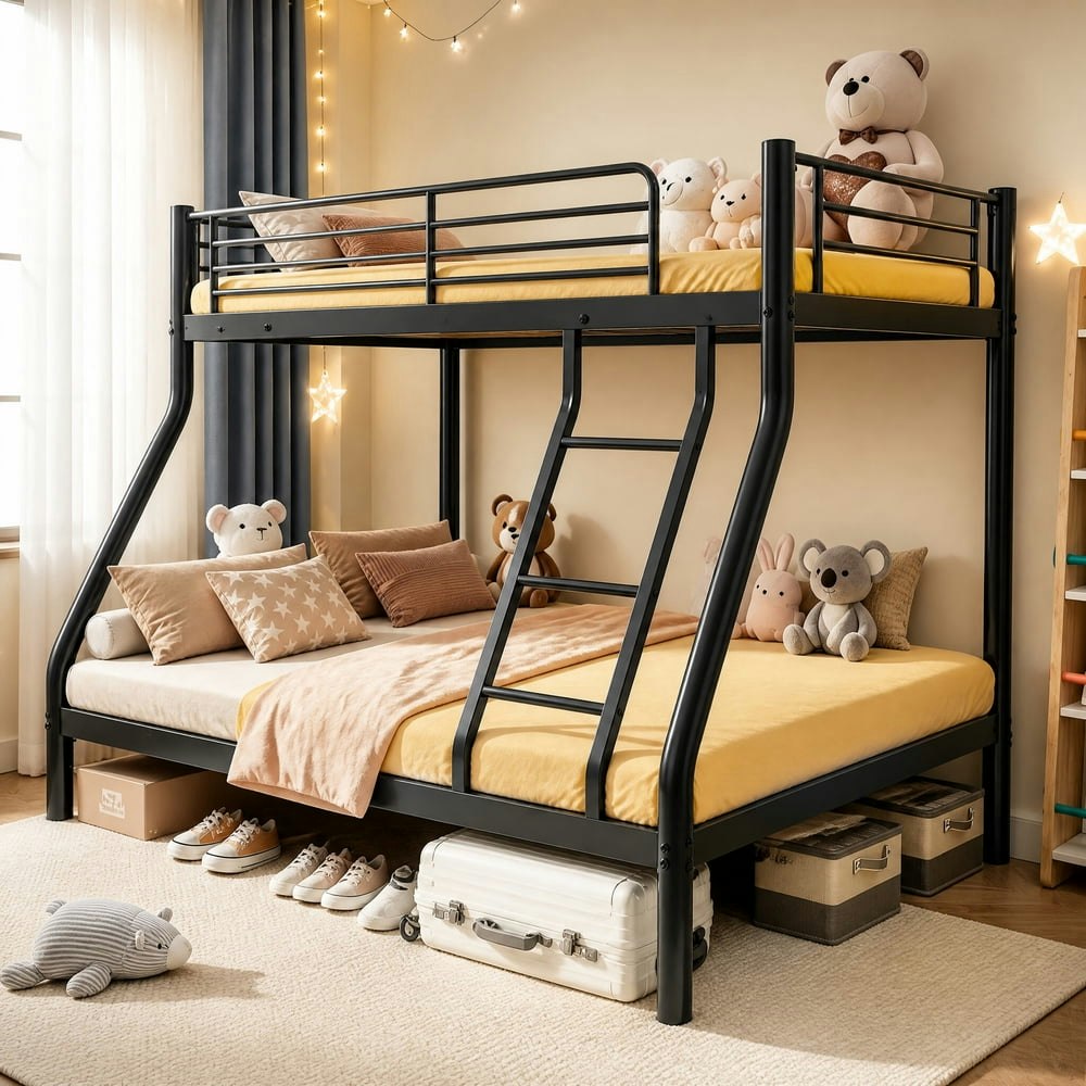 Netrum Twin over Full Metal Bunk Bed: $159.99