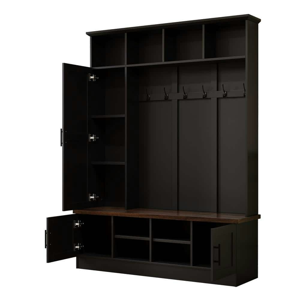 3-in-1 Hall Tree with Storage Bench and 6 Hooks: $569.99 3-in-1 Hall Tree with Storage Bench and 6 Hooks: $569.99