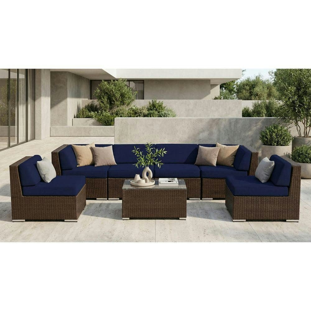 Ohana 7-Piece Wicker Patio Seating Set: $1,970.59