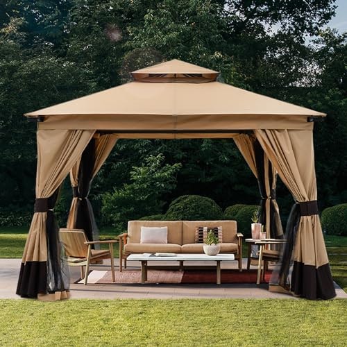 ABCCANOPY 10x10-Foot Outdoor Gazebo with Netting: $136.72