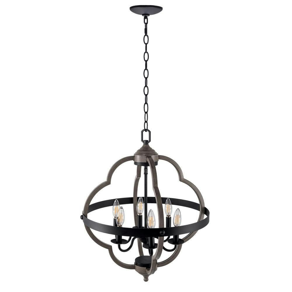 6-Light Indoor Steel Cage Chandelier: $112.99 6-Light Indoor Steel Cage Chandelier: $112.99