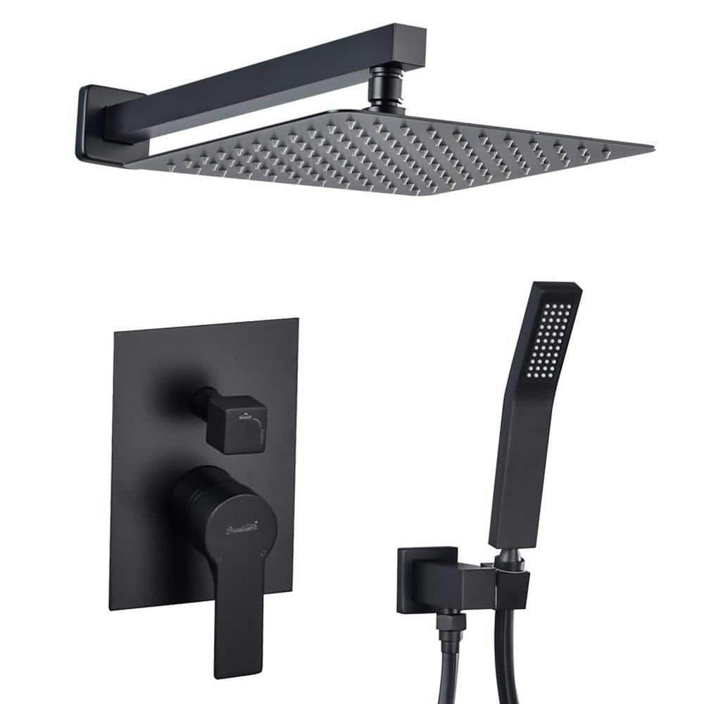 Single-Handle 1-Spray 10-Inch Square Shower Faucet with Valve: $232.99 Single-Handle 1-Spray 10-Inch Square Shower Faucet with Valve: $232.99