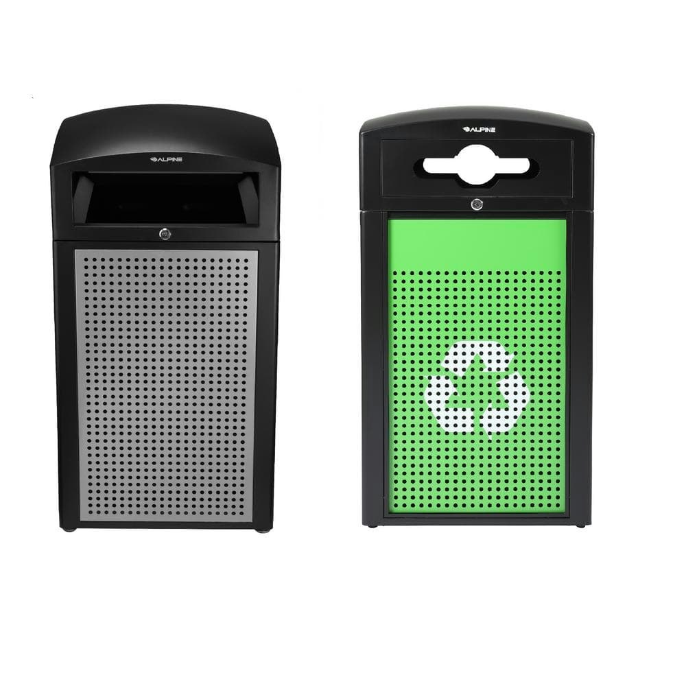 80-Gallon Outdoor Steel Commercial Trash and Recycling Bin: $1,399.99