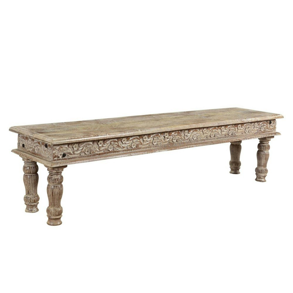 Timbergirl Driftwood Carved Bench: $611.99