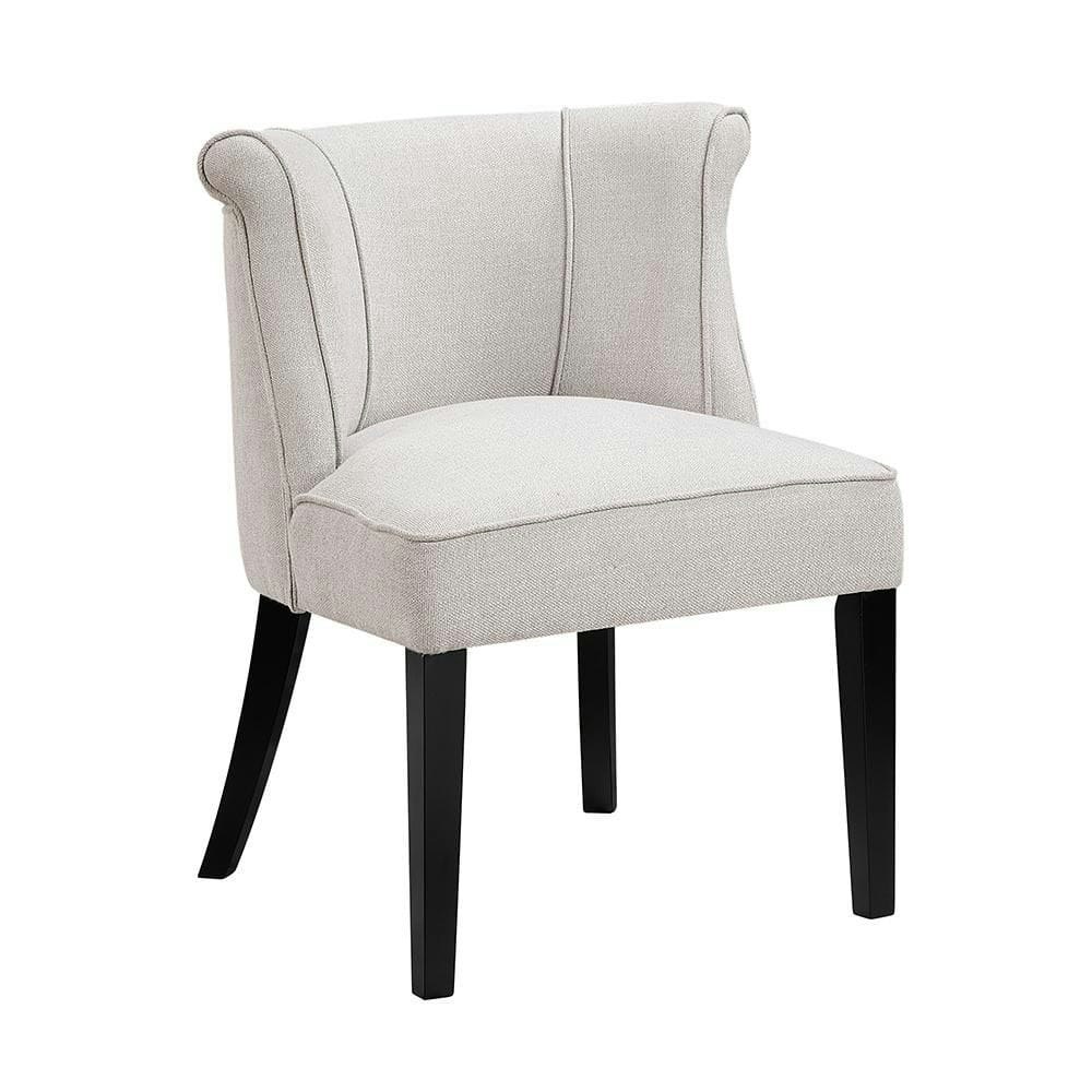 Urielle Beige Textured Fabric Armless Accent Chair: $122.58