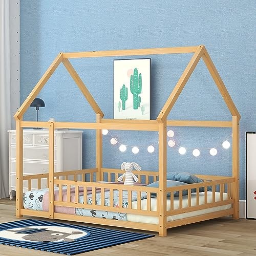 Bellemave Full Size Montessori House Bed Frame: $172.22 Bellemave Full Size Montessori House Bed Frame: $172.22