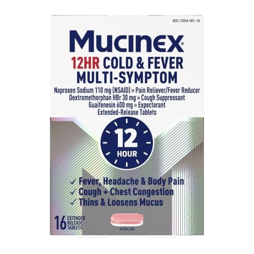 Mucinex 12-Hour Cold and Flu Medicine 16-Count: $13.99 Mucinex 12-Hour Cold and Flu Medicine 16-Count: $13.99
