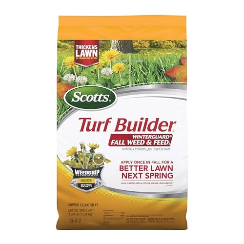 Scotts Turf Builder WinterGuard Fall Weed & Feed 33.84 lbs.: $56.19 Scotts Turf Builder WinterGuard Fall Weed & Feed 33.84 lbs.: $56.19