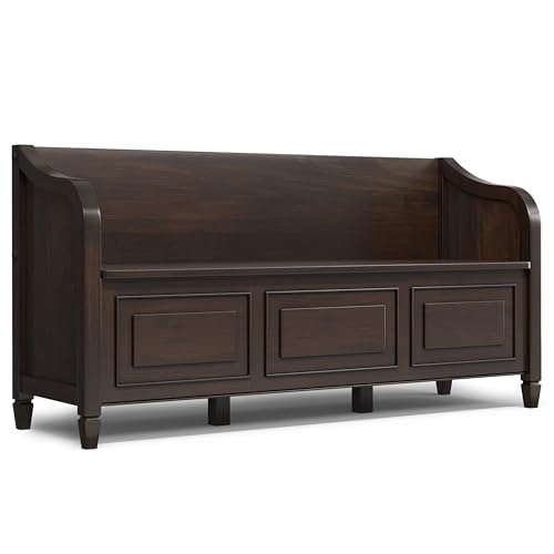 SimpliHome Connaught 56-Inch Solid Wood Storage Bench: $337.64 SimpliHome Connaught 56-Inch Solid Wood Storage Bench: $337.64