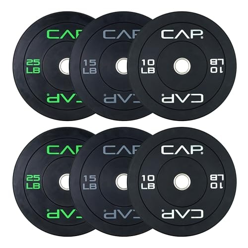 CAP 100lb Economy Olympic Bumper Plate Weight Set: $83.99 CAP 100lb Economy Olympic Bumper Plate Weight Set: $83.99