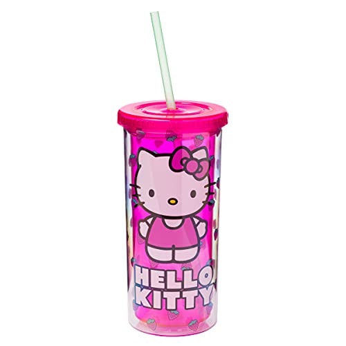 Hello Kitty Strawberry Plastic Cold Cup 20oz: $8 Hello Kitty Strawberry Plastic Cold Cup 20oz: $8