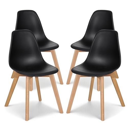 Vecelo Mid-Century Modern Dining Chairs 4-Pack: $80.09 Vecelo Mid-Century Modern Dining Chairs 4-Pack: $80.09