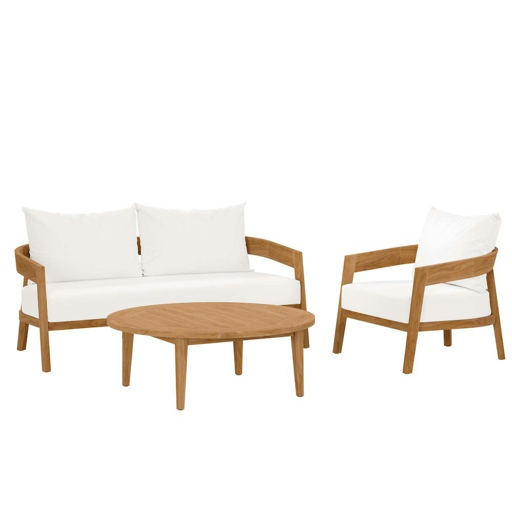 Brisbane 3-Piece Teak Patio Set: $2,874.44 Brisbane 3-Piece Teak Patio Set: $2,874.44