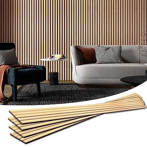 Art3d 4-Piece Wood Slat Acoustic Panels: $107.99