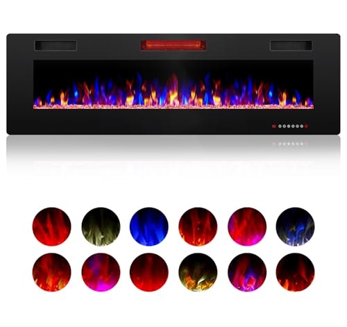 Zafro 36-inch Recessed or Wall-Mounted Electric Fireplace: $177.28 Zafro 36-inch Recessed or Wall-Mounted Electric Fireplace: $177.28