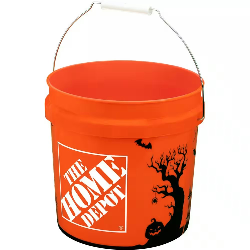 The Home Depot 2-Gallon Orange Halloween Bucket: $2.88