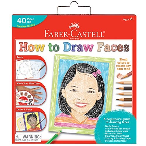 Faber-Castell World Colors How to Draw Faces 40-Piece Art Kit: $9.59