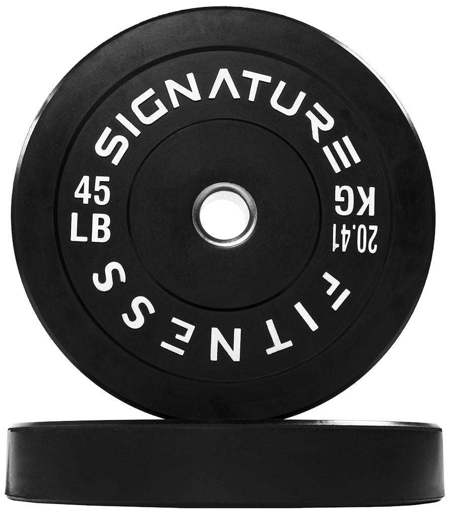 Signature Fitness 2" Olympic Bumper Plate Weight Plate 45-lb. Pair: $57
