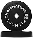 Signature Fitness 2" Olympic Bumper Plate Weight Plate 45-lb. Pair for $57 + free shipping