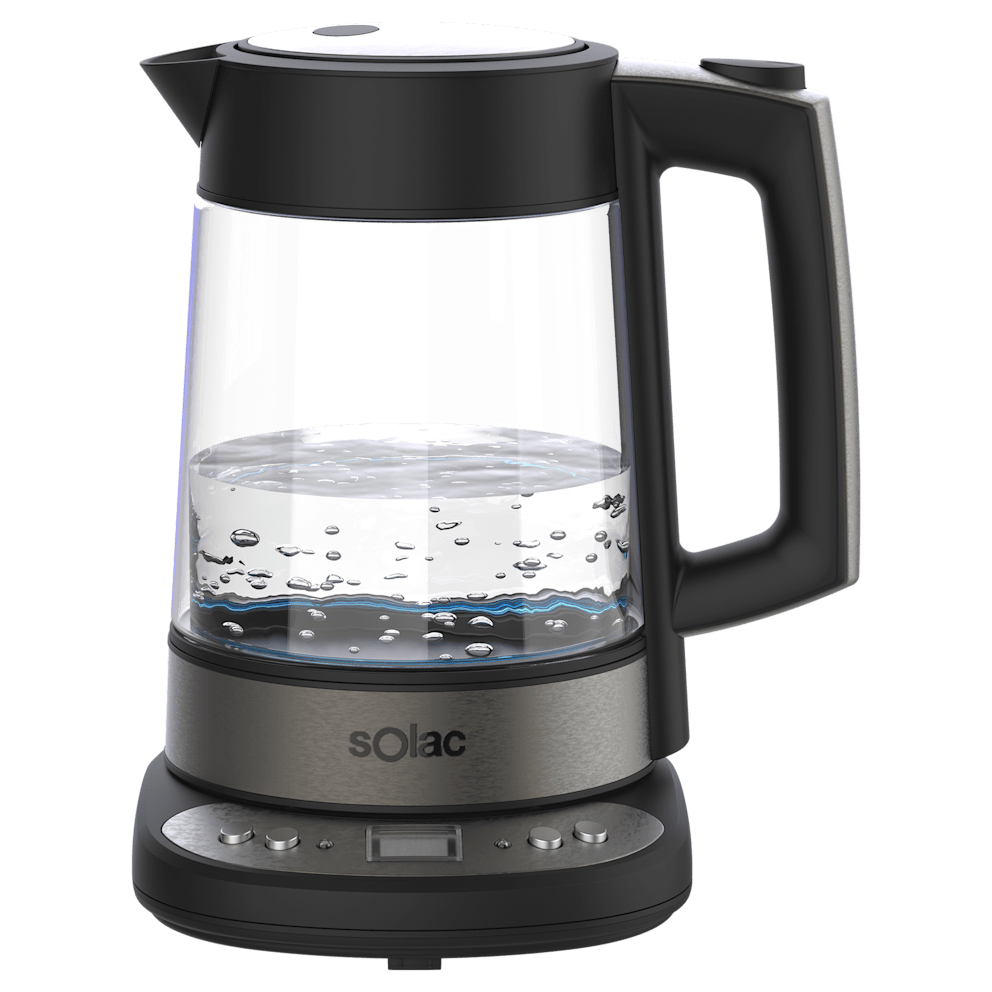 SOLAC Aroa Premium Adjustable Temperature Cordless Glass Kettle: $40