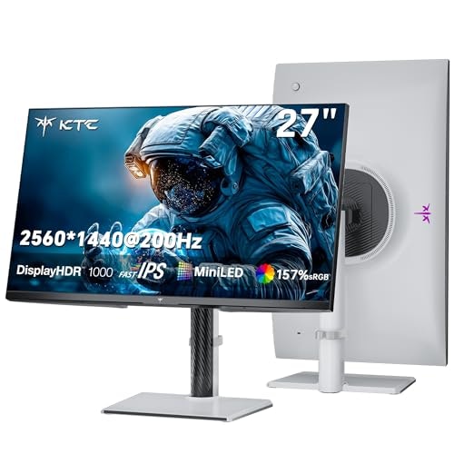 KTC 27" 1440p HDR 210Hz Mini LED Monitor: $244.99