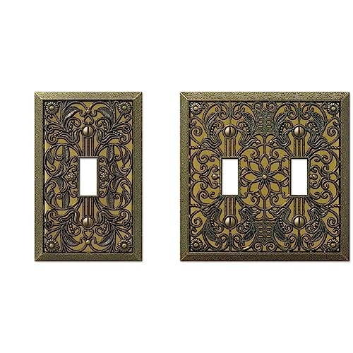 Amerelle Filigree Antique Brass Toggle Wallplates 2-Pack: $11.28 Amerelle Filigree Antique Brass Toggle Wallplates 2-Pack: $11.28