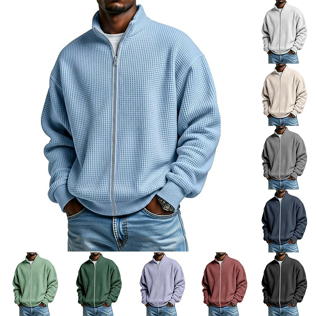 Waffle Knit Zipped Sweatshirt: 2 for $19