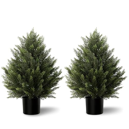 Vitalismo 2-Foot Artificial Cedar Topiary Trees 2-Pack: $32.99