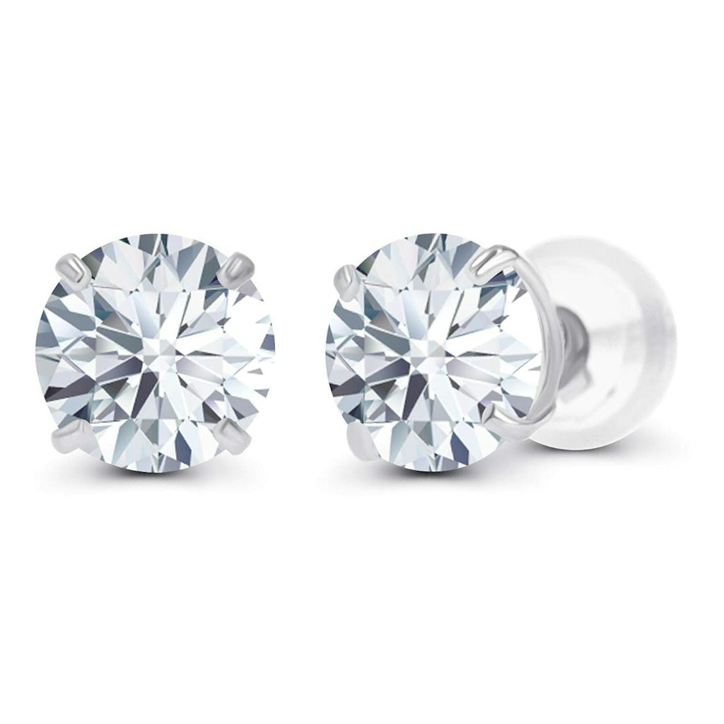 VossAgin 2.00 CTW Lab-Created Diamond Stud 14K Gold Earrings: $398