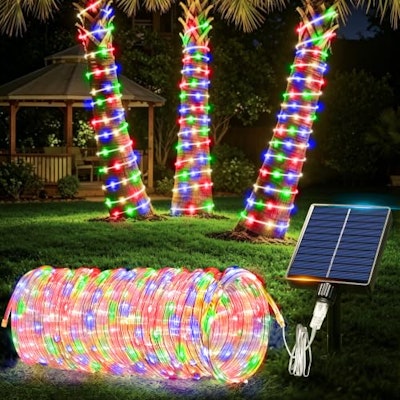 Flvoecn 66-Foot 200-LED Solar Rope Lights for $12 + free shipping w/ Prime